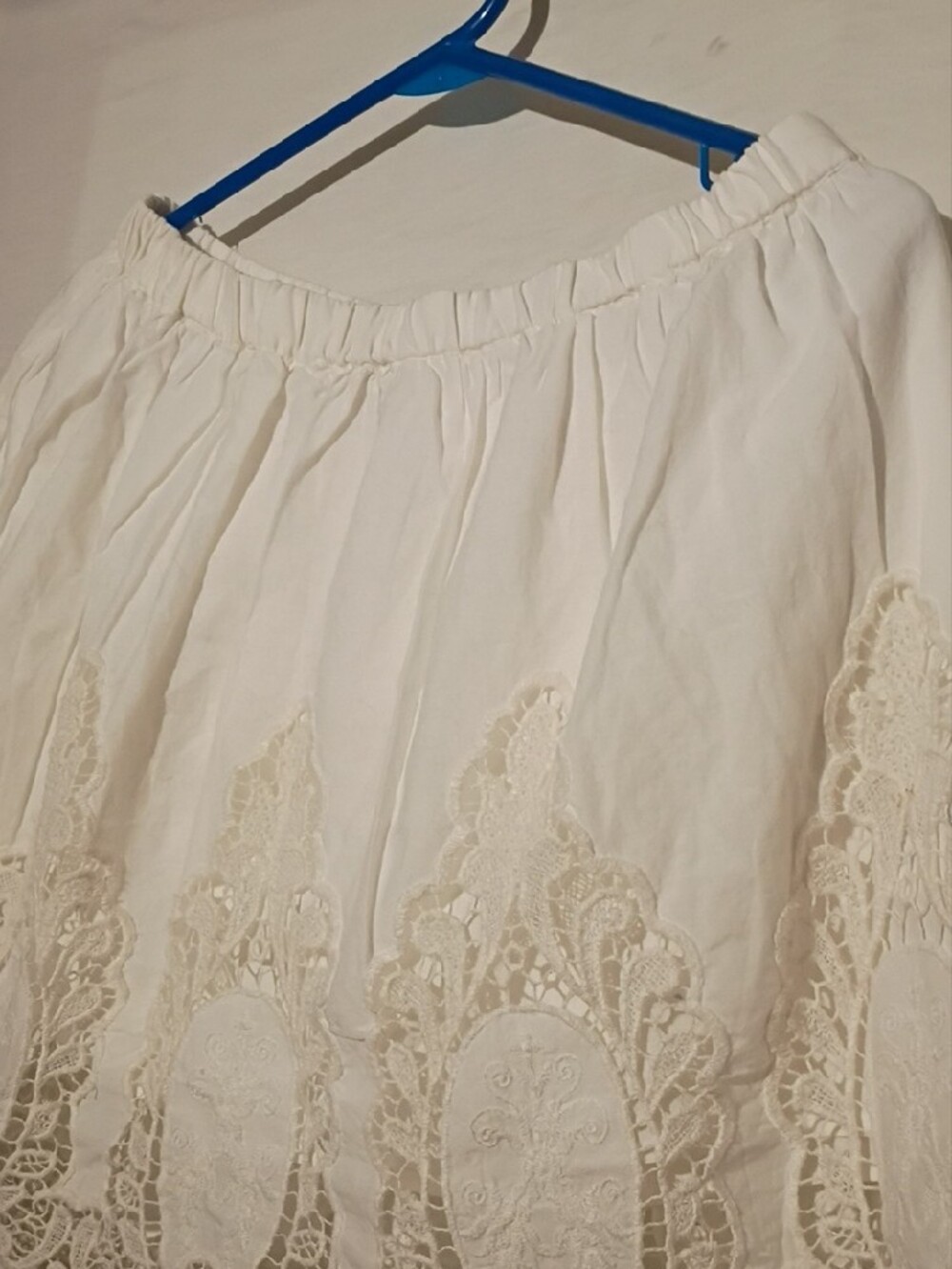 hinge White Cotton Lace-Trim Circle Mini Skirt, Sz 8, NWOT - Picture 7 of 11